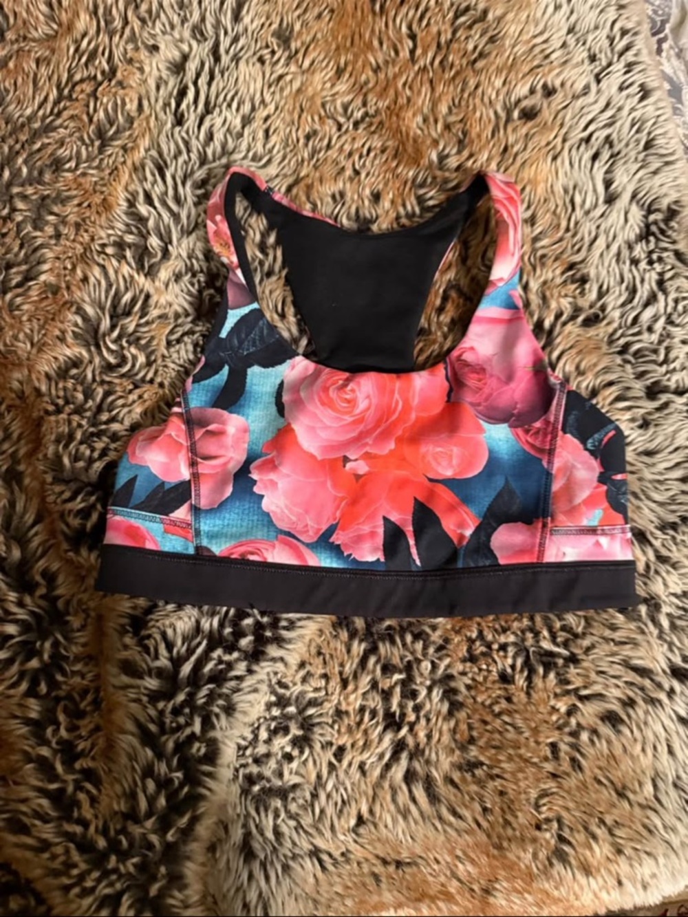 Lululemon Floral Racerback Sports Bra